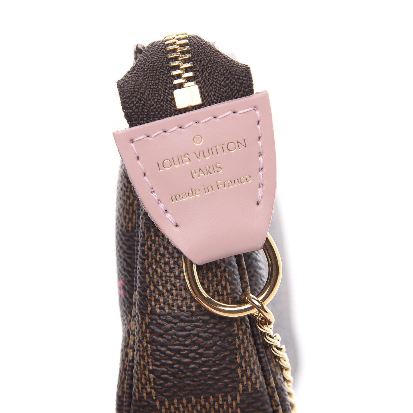 Damier Ebene 2020 Christmas Animation Big Wheel Mini Pochette Accessories Rose Ballerine