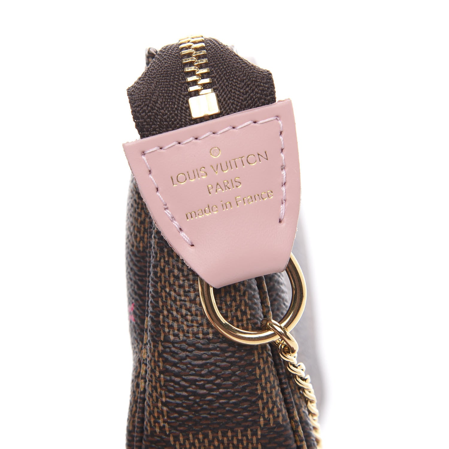Louis Vuitton Damier Ebene 2020 Christmas Animation Big Wheel Mini Pochette Accessories Rose Ballerine 6 of 7