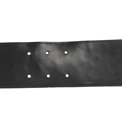 Gucci Ostrich Crystal Belt 75 30 Black 5 of 6