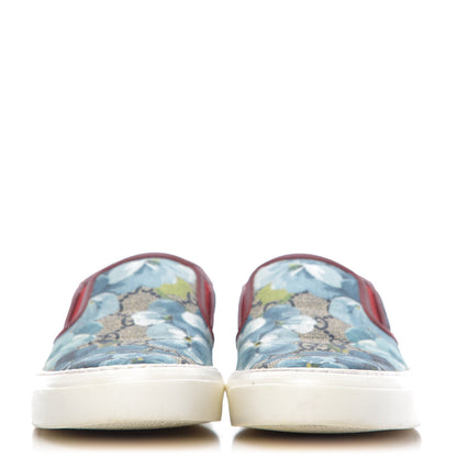Gucci GG Supreme Monogram Blooms Womens Slip On Sneakers 36 Beige Blue Navy Red 2 of 12