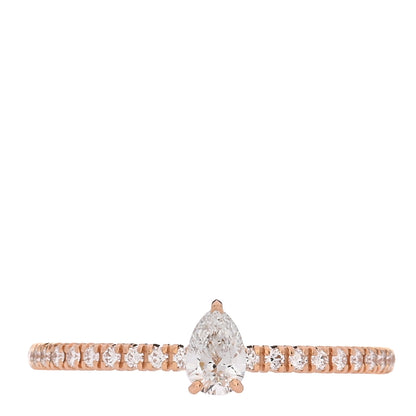 Cartier 18K Pink Gold Diamond Etincelle De Cartier Pear Cut Engagement Ring 54 6.75 1 of 5