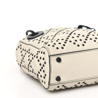 Christian Dior Ultra Matte Calfskin Studded Mini Supple Lady Dior White Black 8 of 12