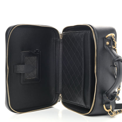 Chanel Caviar Quilted Large CC Filigree Vanity Case Black 6 of 11