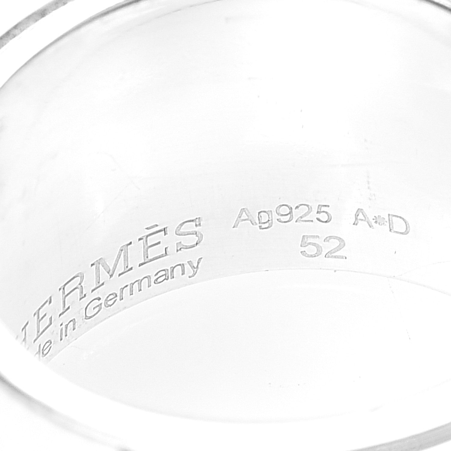 Hermes Sterling Silver Collier De Chien CDC Ring 52 6 5 of 5