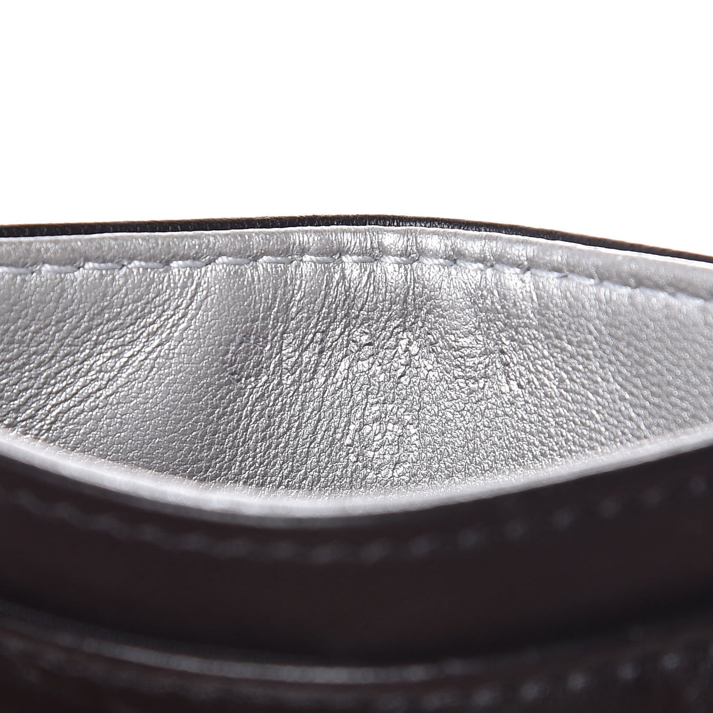 Lambskin Camellia Embossed Card Holder Black