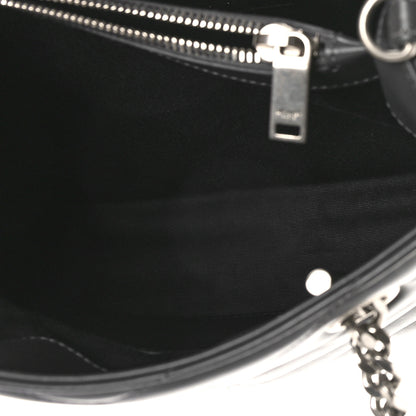 Saint Laurent Calfskin Y Quilted Monogram Small Loulou Shopper Grey 6 of 9