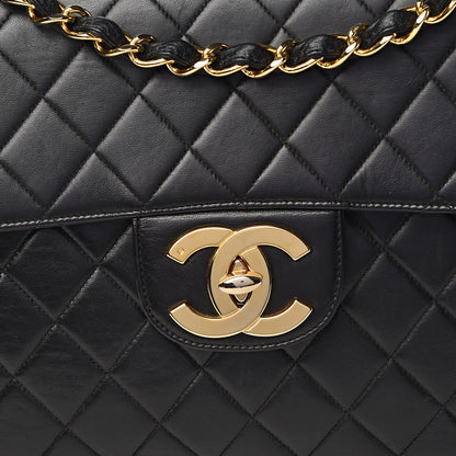 Chanel Lambskin Quilted Jumbo Single Flap Black 17 of 17