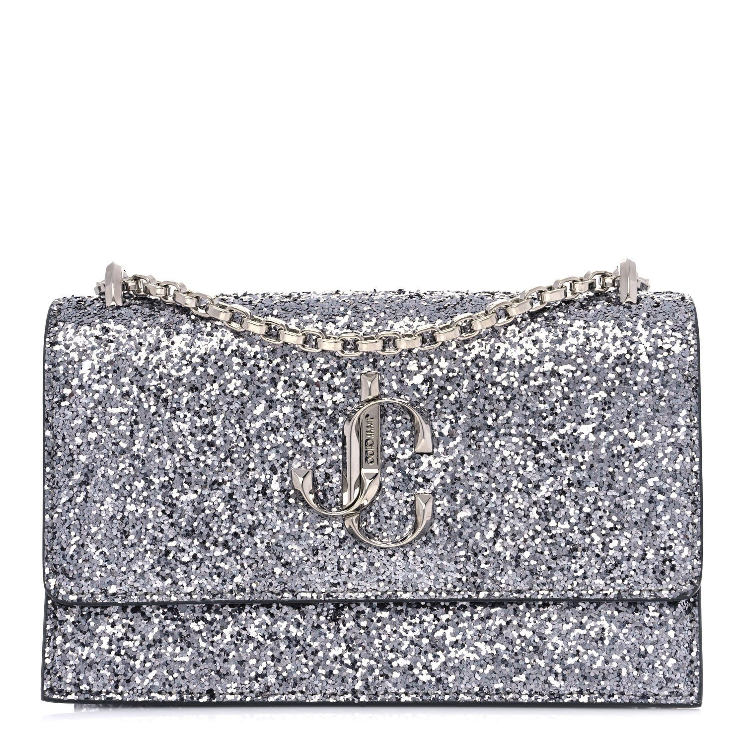 Jimmy Choo Glitter Shoulder Bag Silver 1 of 11