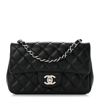Chanel Lambskin Quilted Mini Rectangular Flap Black 1 of 11