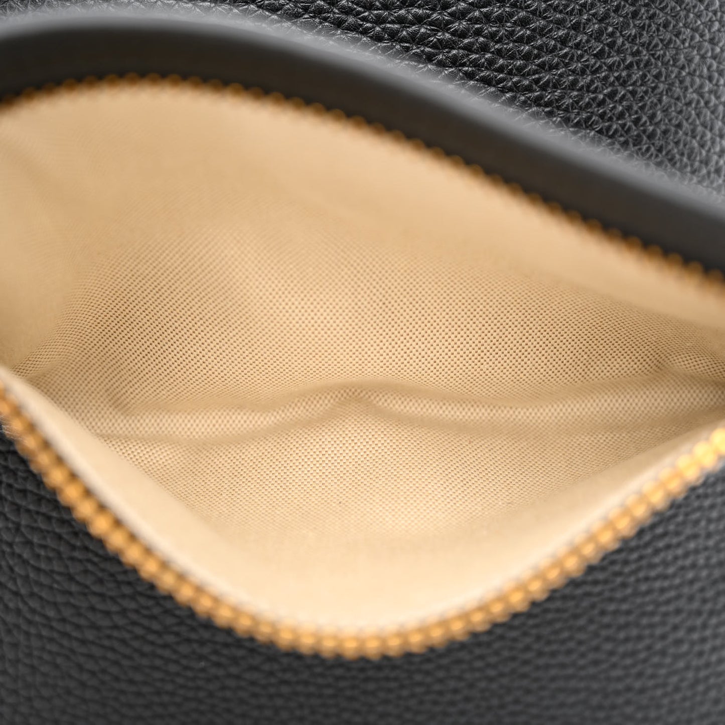 Pebbled Calfskin Large Alix Padlock Zip Hobo Bag Black