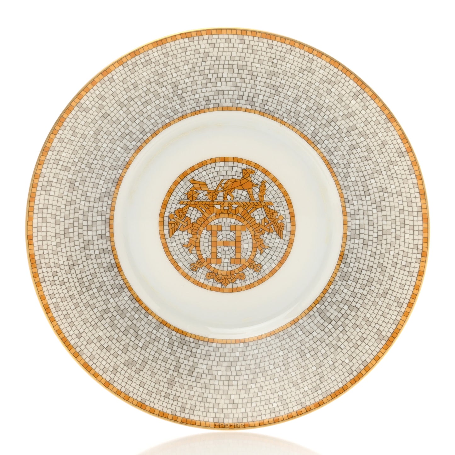 Porcelain Mosaique Au 24 Gold Breakfast Cup and Saucer