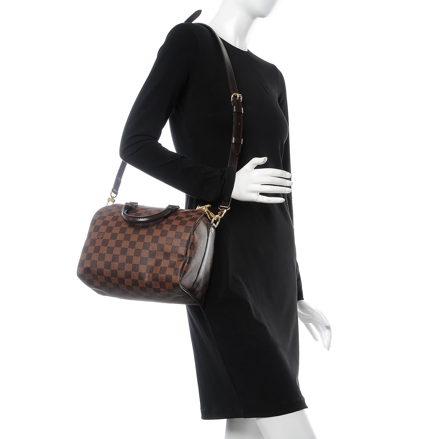 Louis Vuitton Damier Ebene Speedy Bandouliere 25 2 of 10