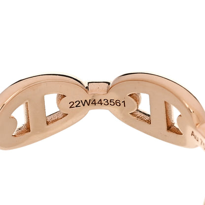 Hermes 18K Rose Gold PM Chaine d'Ancre Enchainee Ring 54 6.75 8 of 9