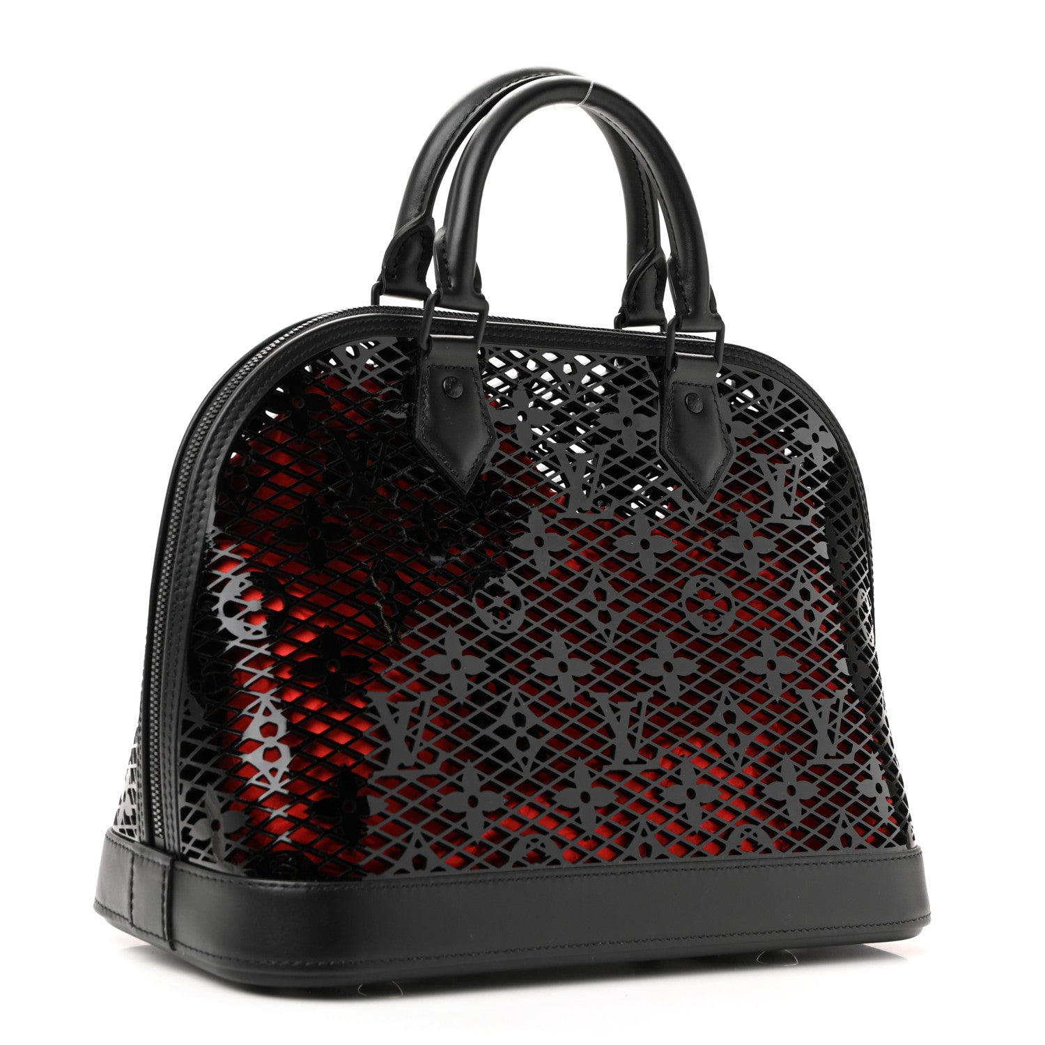 Louis Vuitton Patent Calfskin Laced Monogram Alma PM Black 5 of 27