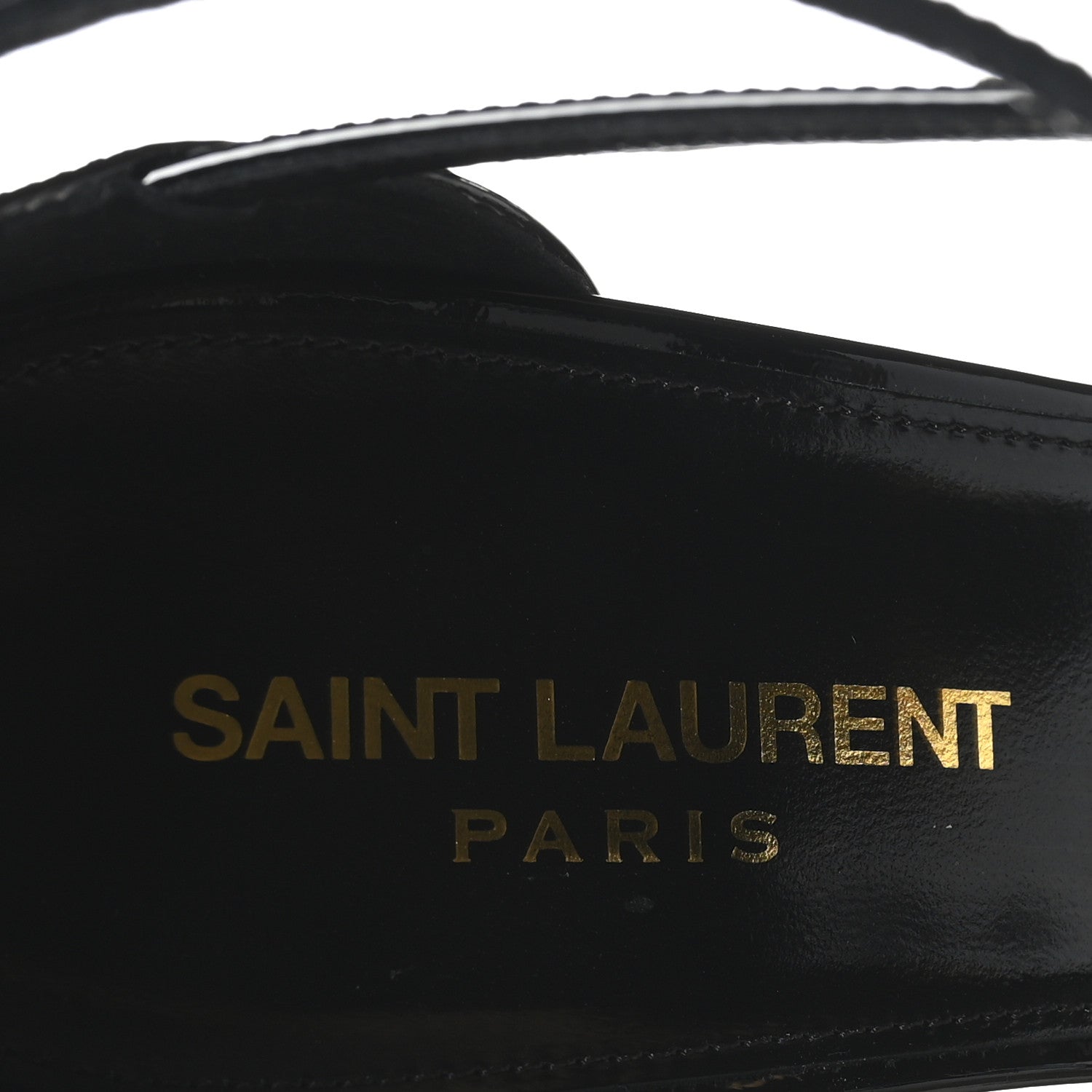 Saint Laurent Patent Cassandra 100 Ankle Strap Sandals 41 Black 9 of 10