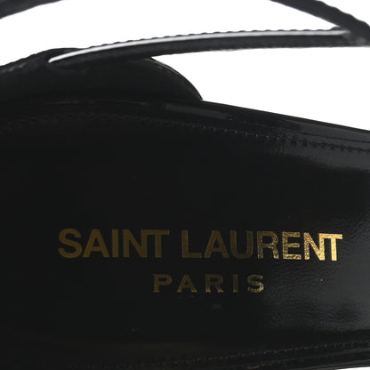 Saint Laurent Patent Cassandra 100 Ankle Strap Sandals 41 Black 9 of 10