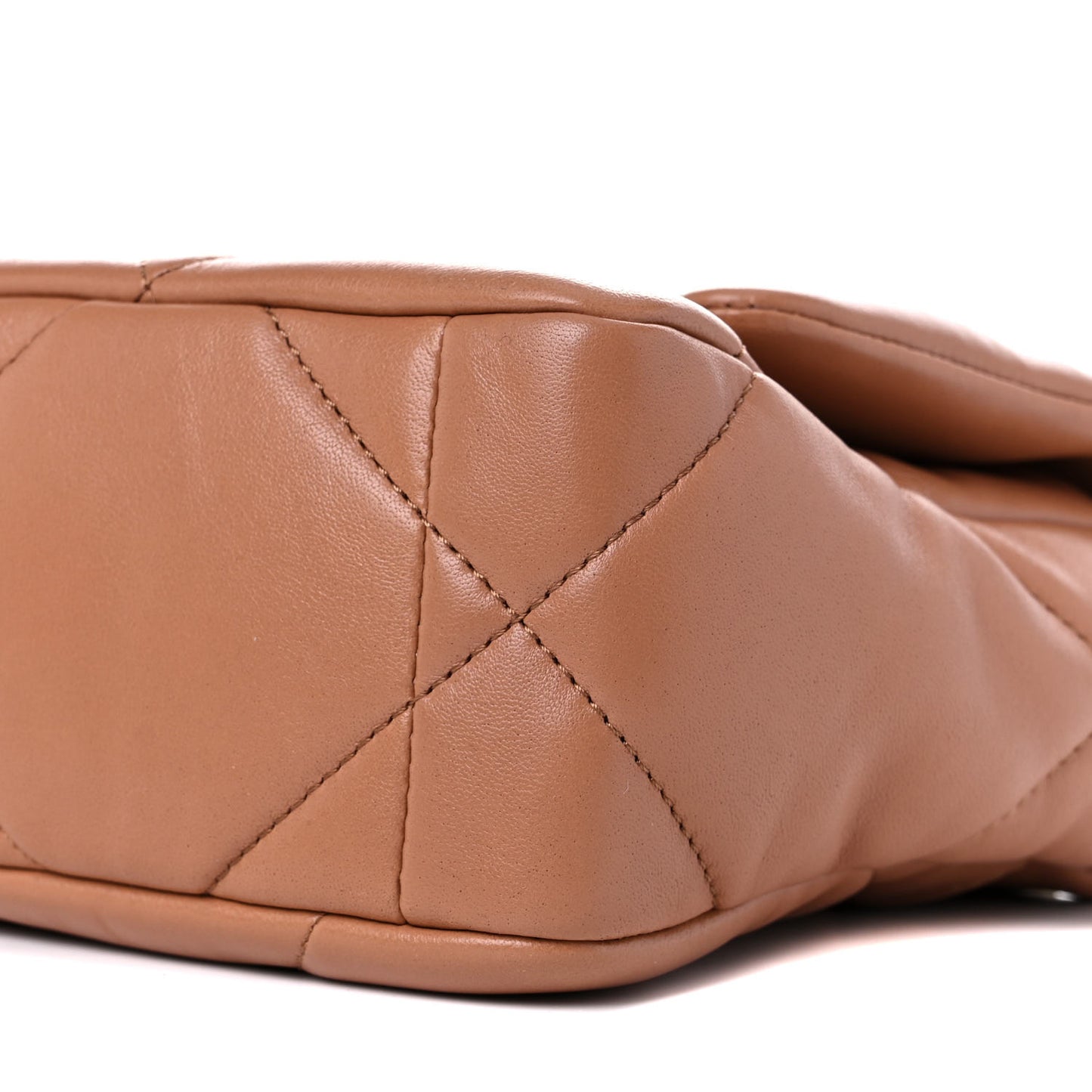 Lambskin Quilted Medium Chanel 19 Flap Brown