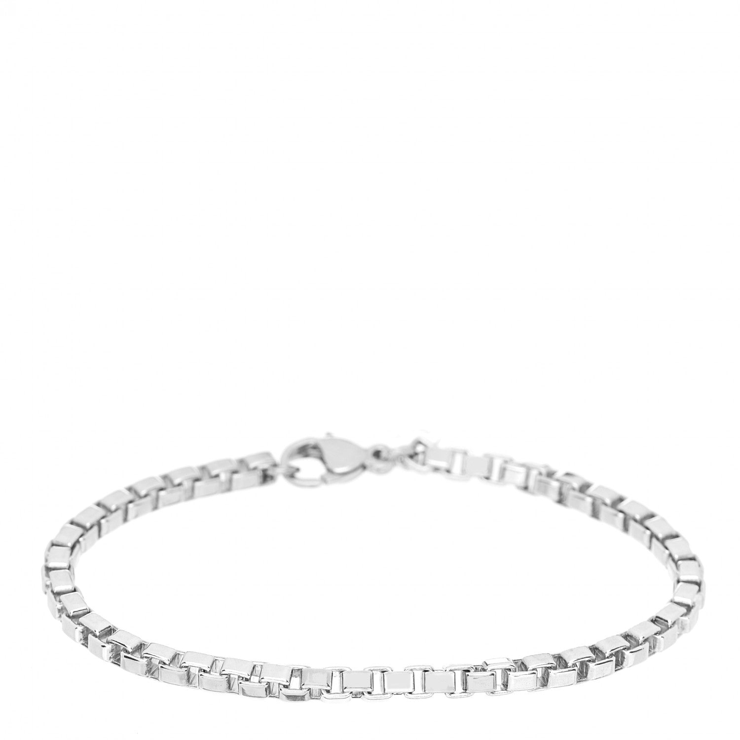 Tiffany Sterling Silver 4mm Venetian Link Bracelet 1 of 3