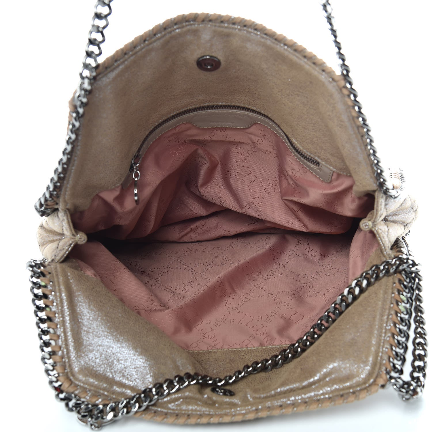 Stella McCartney Shaggy Deer Quilted Falabella Tote Taupe 7 of 10