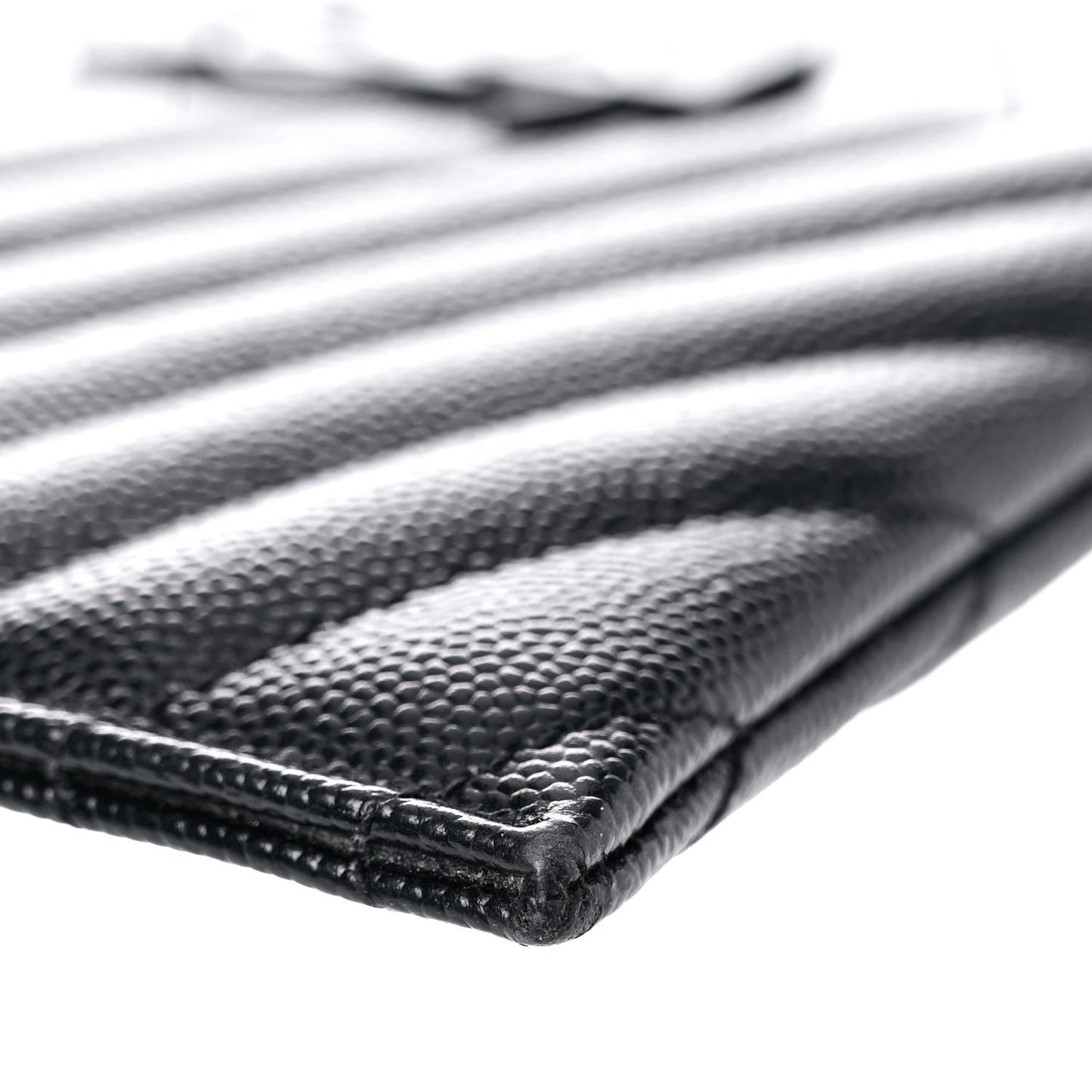 Grain De Poudre Chevron Monogram Bill Pouch Black
