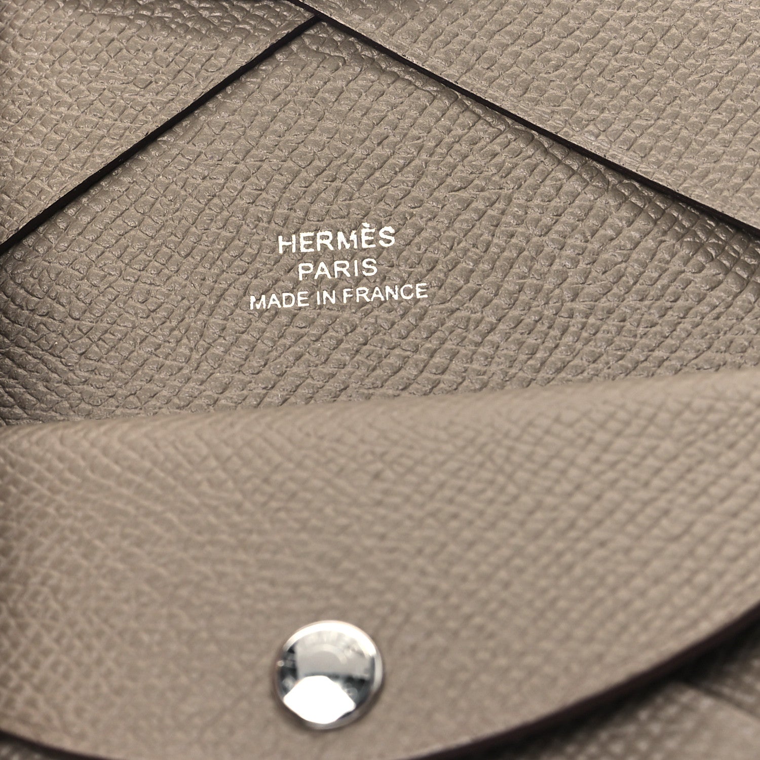 Hermes Epsom Calvi Duo Card Case Etoupe 7 of 9