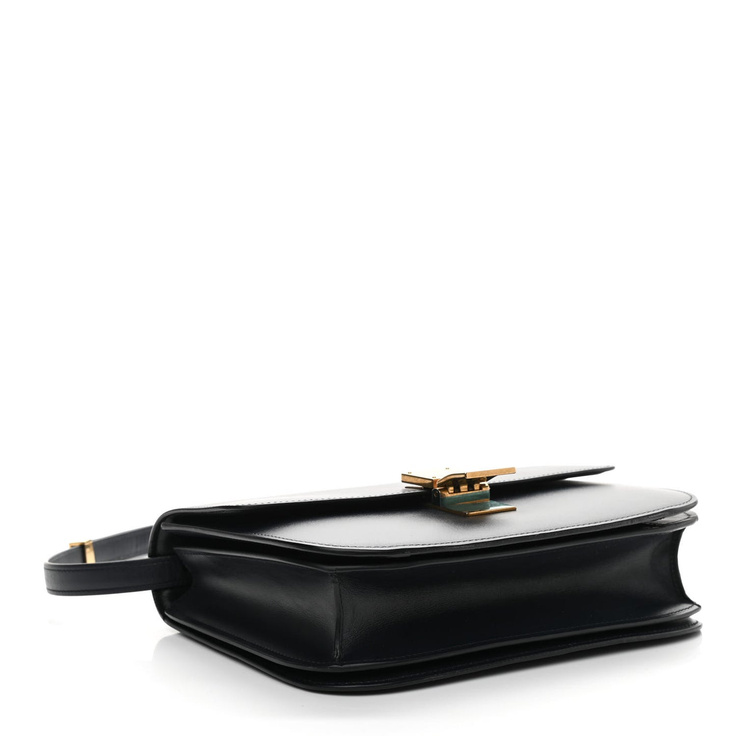 Box Calfskin Medium Classic Box Flap Bag Navy