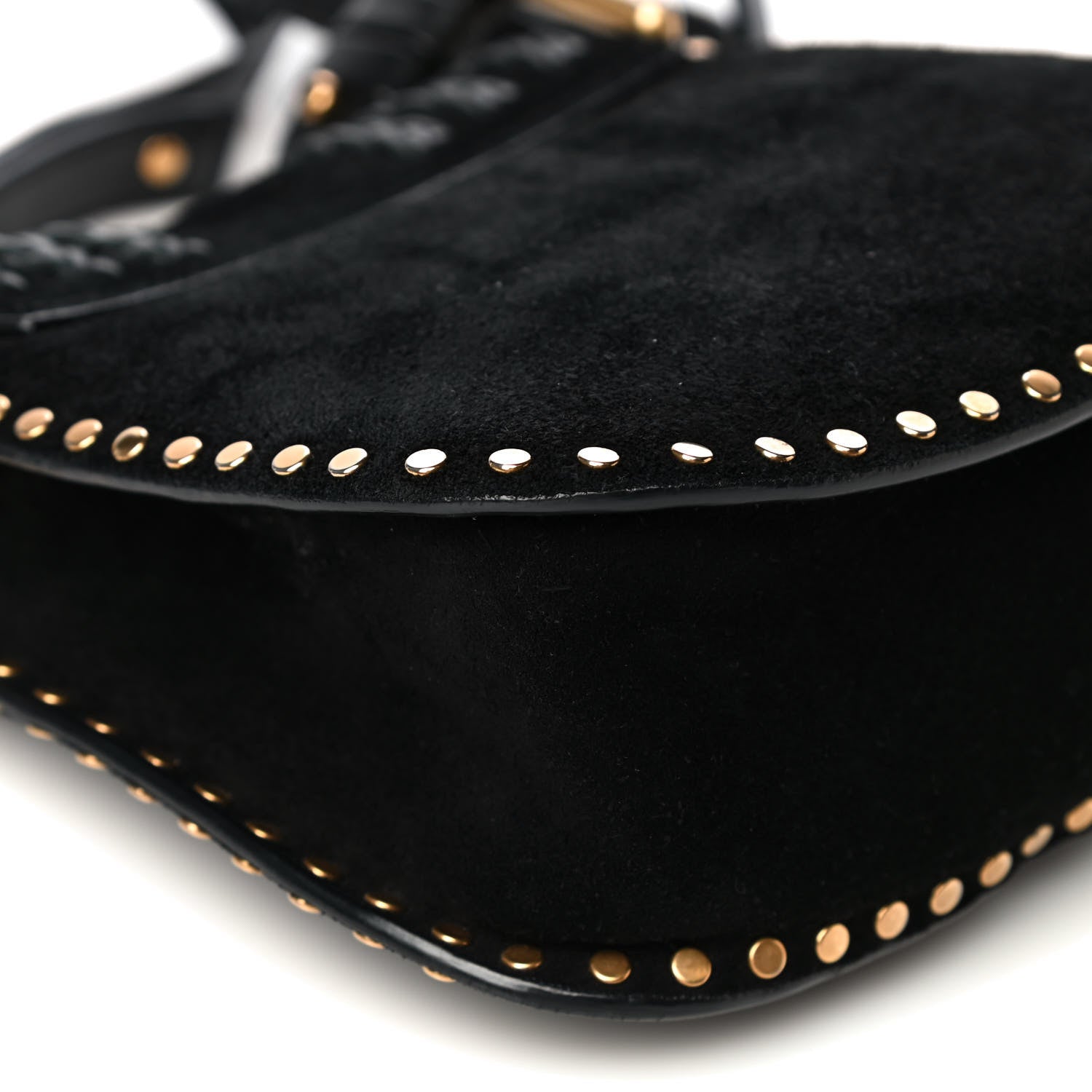 Chloe Suede Calfskin Braided Mini Hudson Shoulder Bag Black 12 of 13