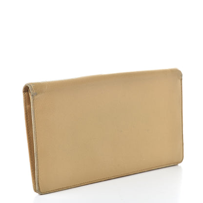 Chanel Grained Calfskin CC Button Yen Wallet Beige 3 of 19