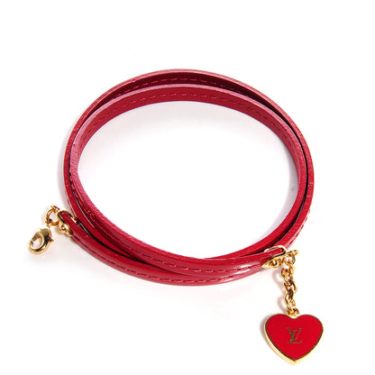 Louis Vuitton Patent Commit Wrap Bracelet Pomme D'Amour 1 of 5