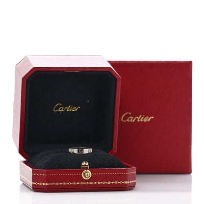 Cartier 18K White Gold 3.5mm LOVE Wedding Band Ring 48 4.5 5 of 5