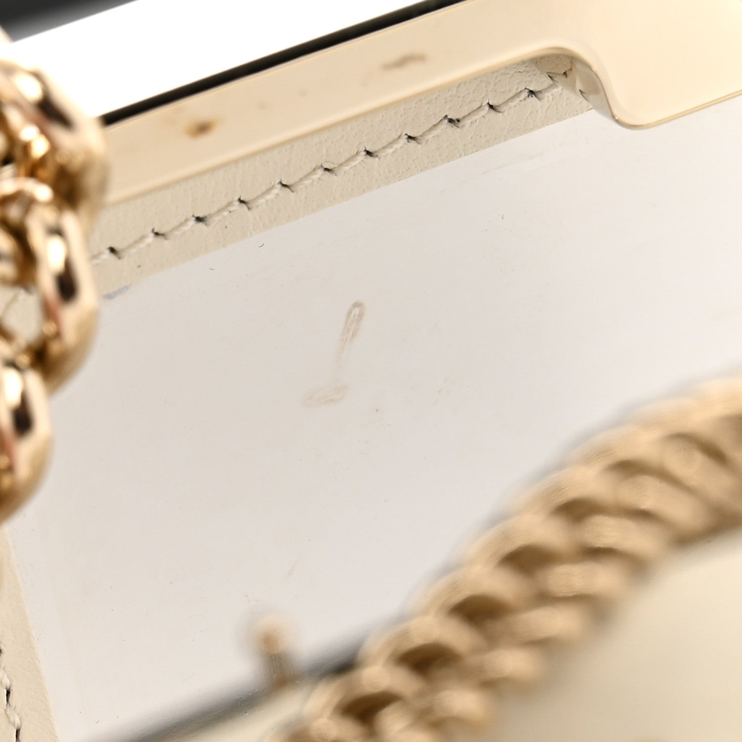 Chanel Patent Calfskin Boy Minaudiere White 14 of 15