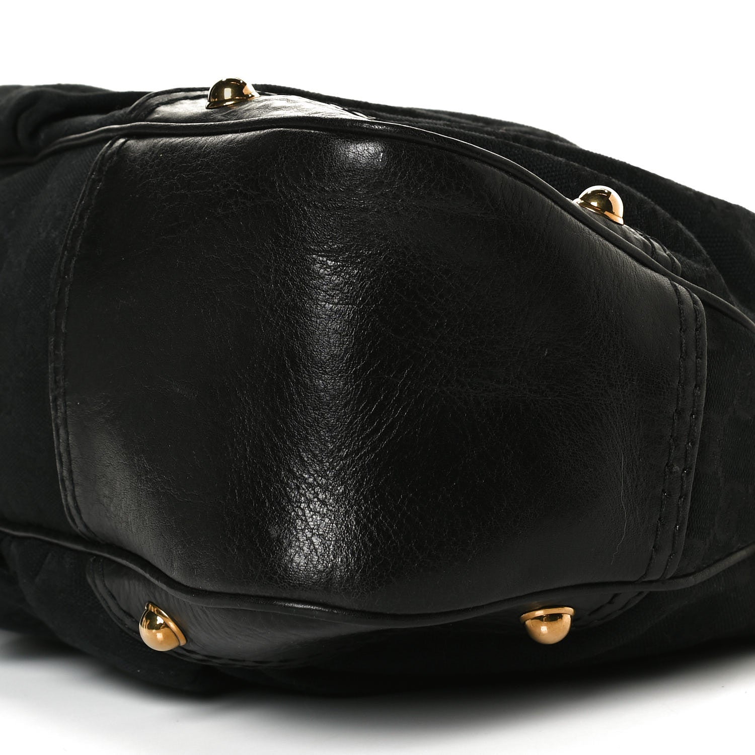 Gucci Monogram Medium Jockey Hobo Black 10 of 14
