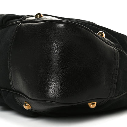 Gucci Monogram Medium Jockey Hobo Black 10 of 14