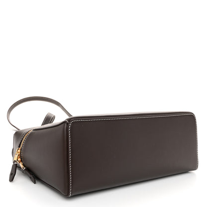 Loro Piana Smooth Calfskin Extra Bag L27 Dark Chocolate Licorice 4 of 10