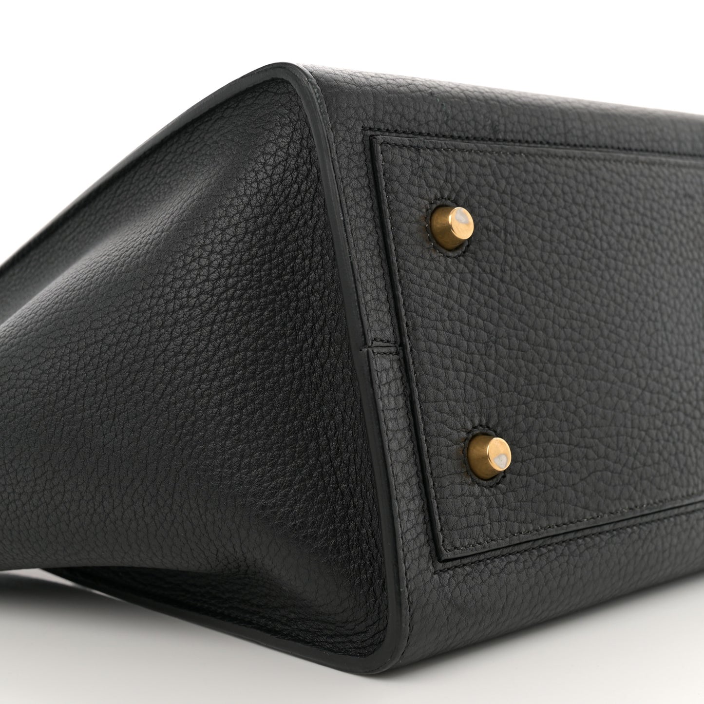 Crisped Calfskin Mini Tie Knot Tote Black