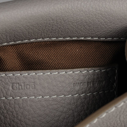 Chloe Calfskin Mini Marcie Round Crossbody Bag Cashmere Grey 6 of 7