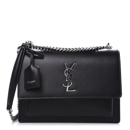 Saint Laurent Calfskin Medium Monogram Sunset Black 1 of 10