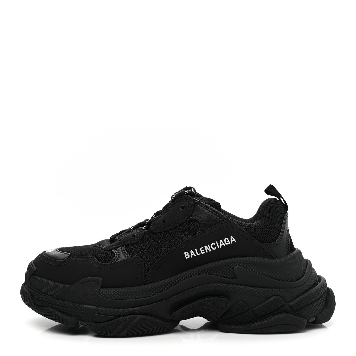 Fabric Mesh Womens Triple S Sneakers 39 Black
