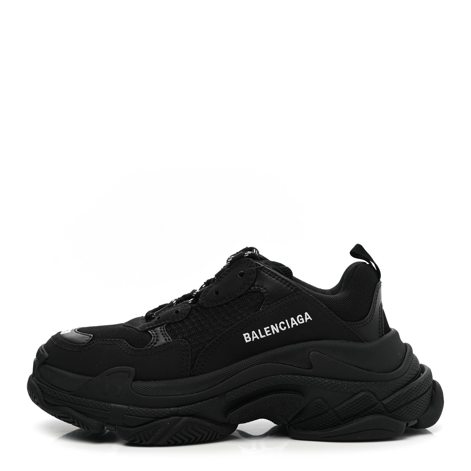 Balenciaga Fabric Mesh Womens Triple S Sneakers 39 Black 1 of 8