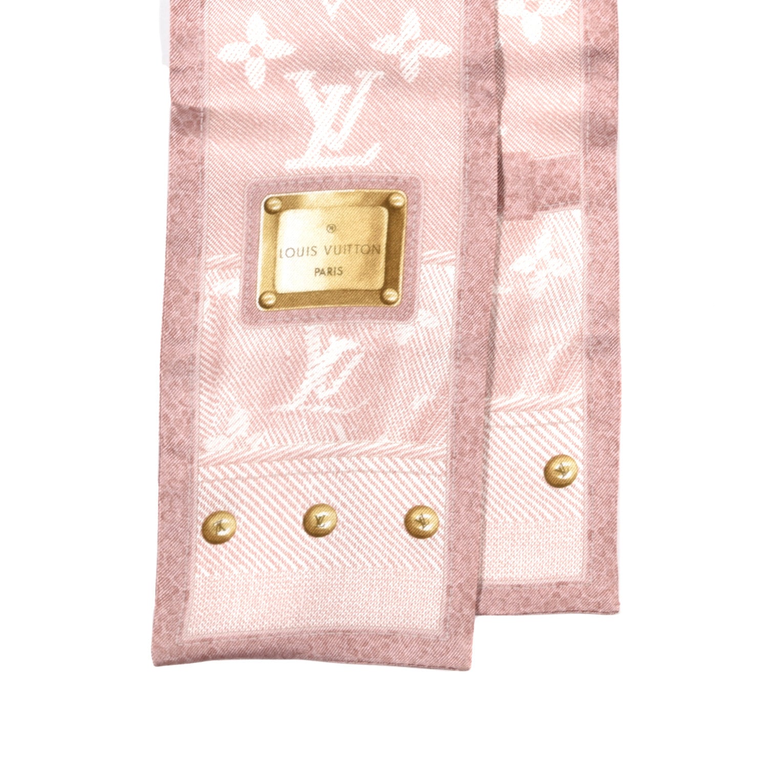Louis Vuitton Silk Monogram New Denim Bandeau Rose Clair 2 of 3