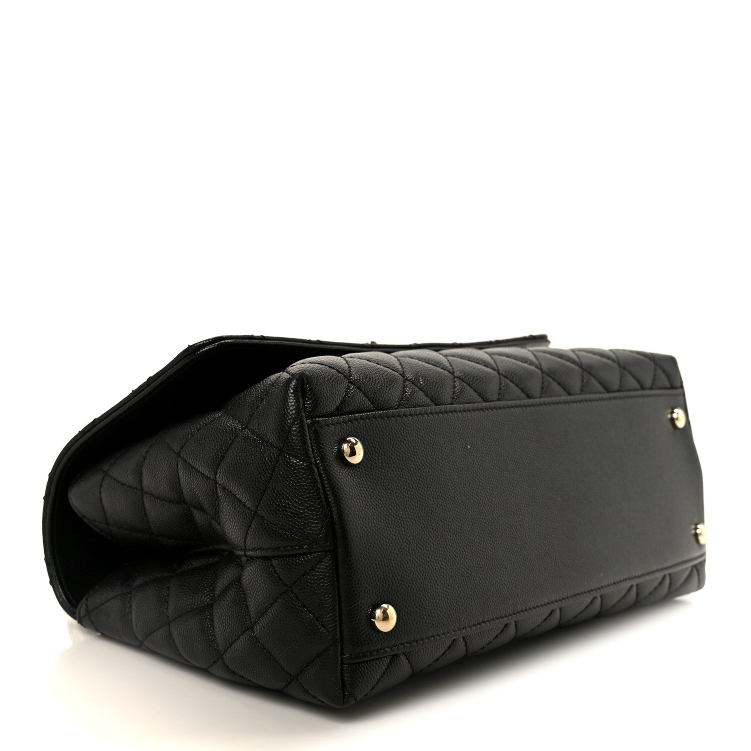 Chanel Caviar Quilted Small Coco Handle Flap Black 4 of 11