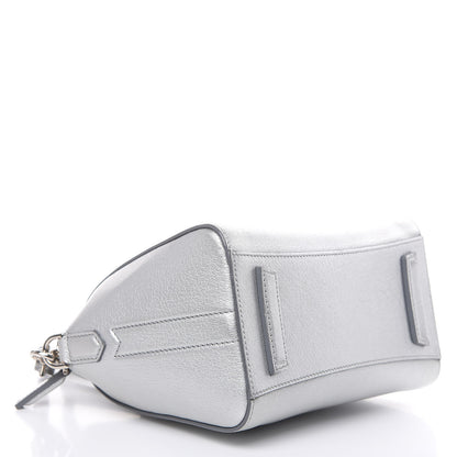 Givenchy Metallic Sugar Goatskin Mini Antigona Silver 4 of 13
