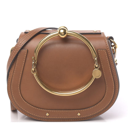 Chloe Calfskin Suede Small Nile Bracelet Bag Caramel 1 of 9