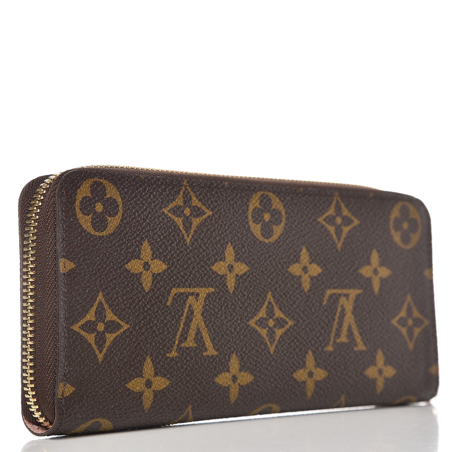 Monogram Clemence Wallet Rose Ballerine
