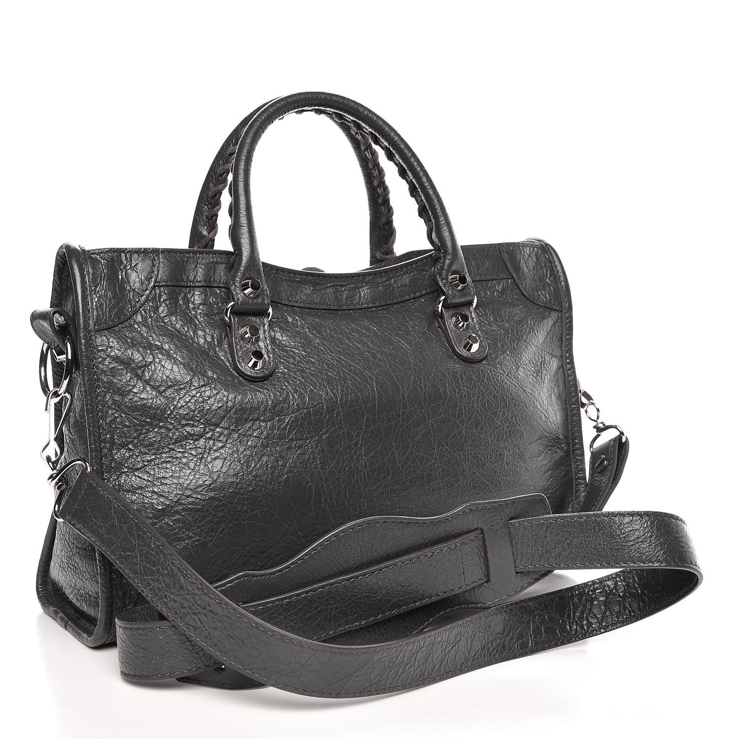 Agneau Classic Silver Hardware S City Gris Fossile