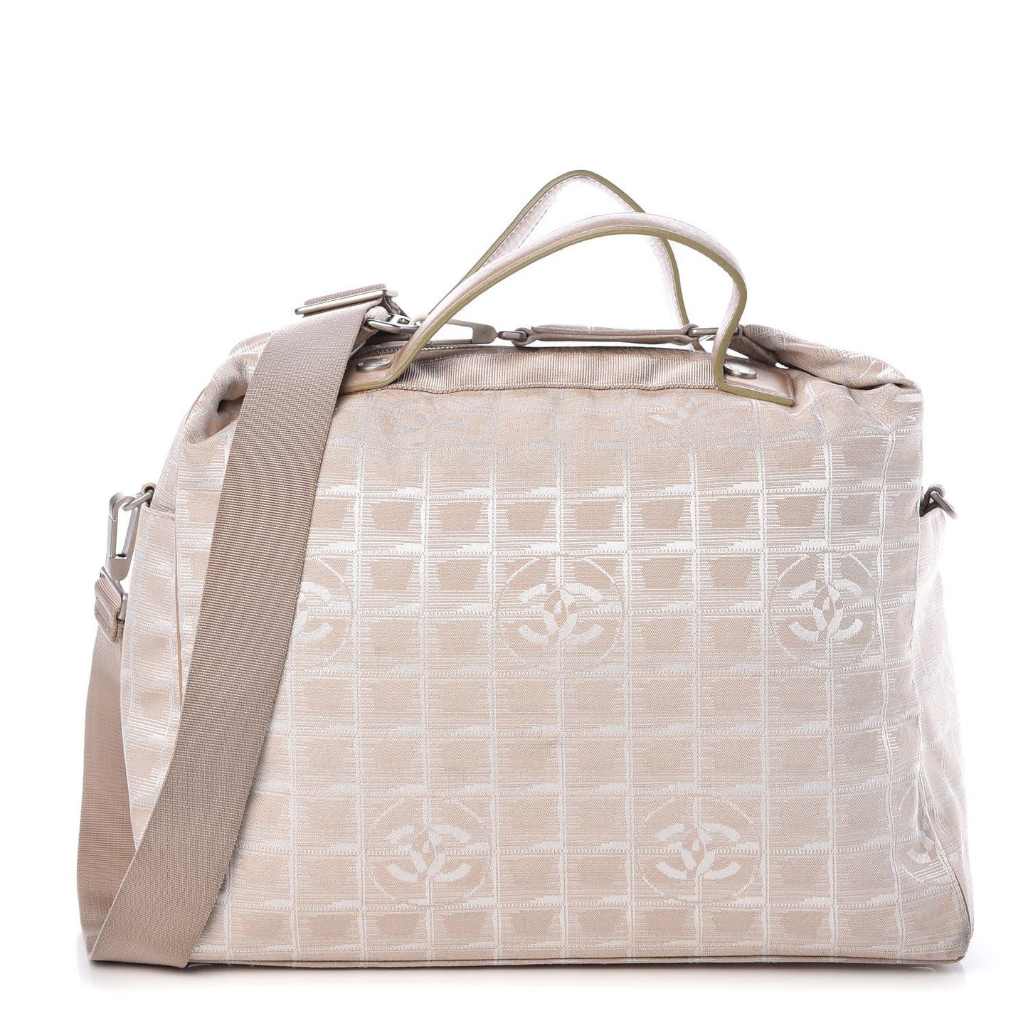 Nylon Small Travel Duffle Beige