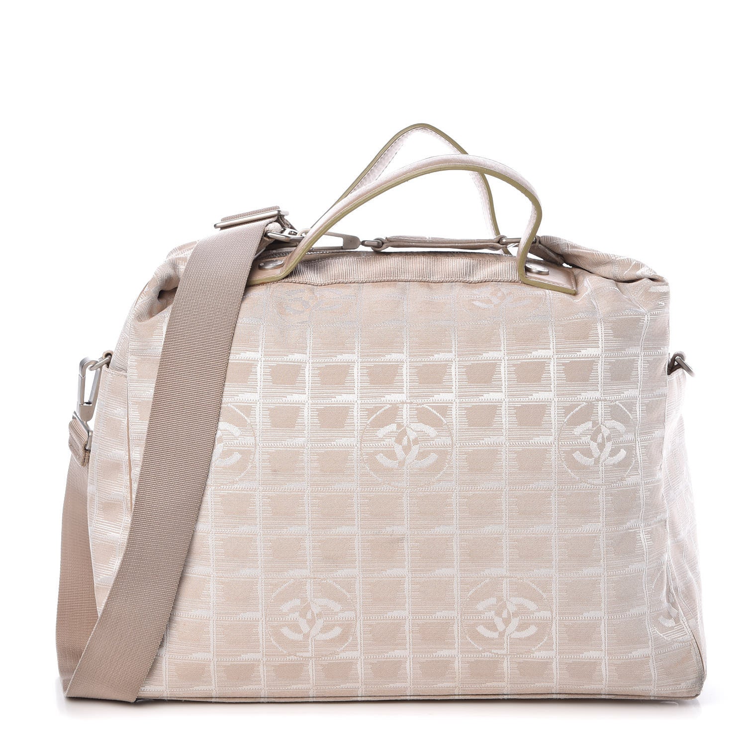 Chanel Nylon Small Travel Duffle Beige 1 of 13