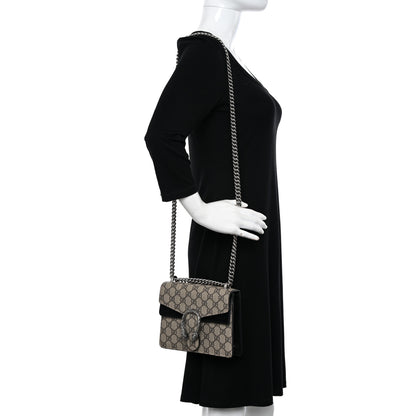 Gucci GG Supreme Monogram Mini Dionysus Shoulder Bag Black 2 of 16