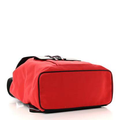 Christian Dior Calfskin Nylon Motion Backpack Red Black 4 of 12