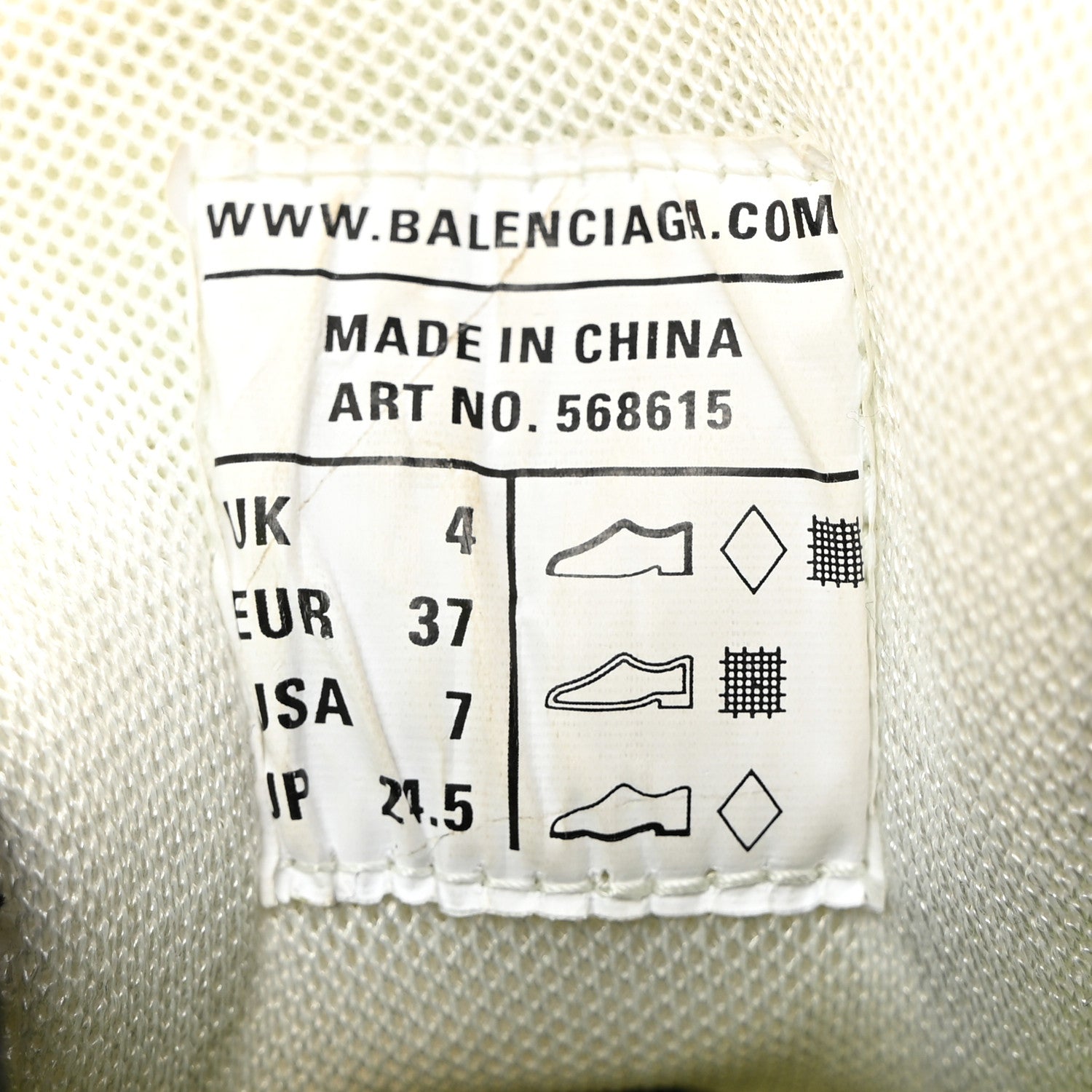 Balenciaga Rubber Mesh Bi-Color Womens Track.2 Open Sneakers 37 White Fluo Yellow 8 of 9